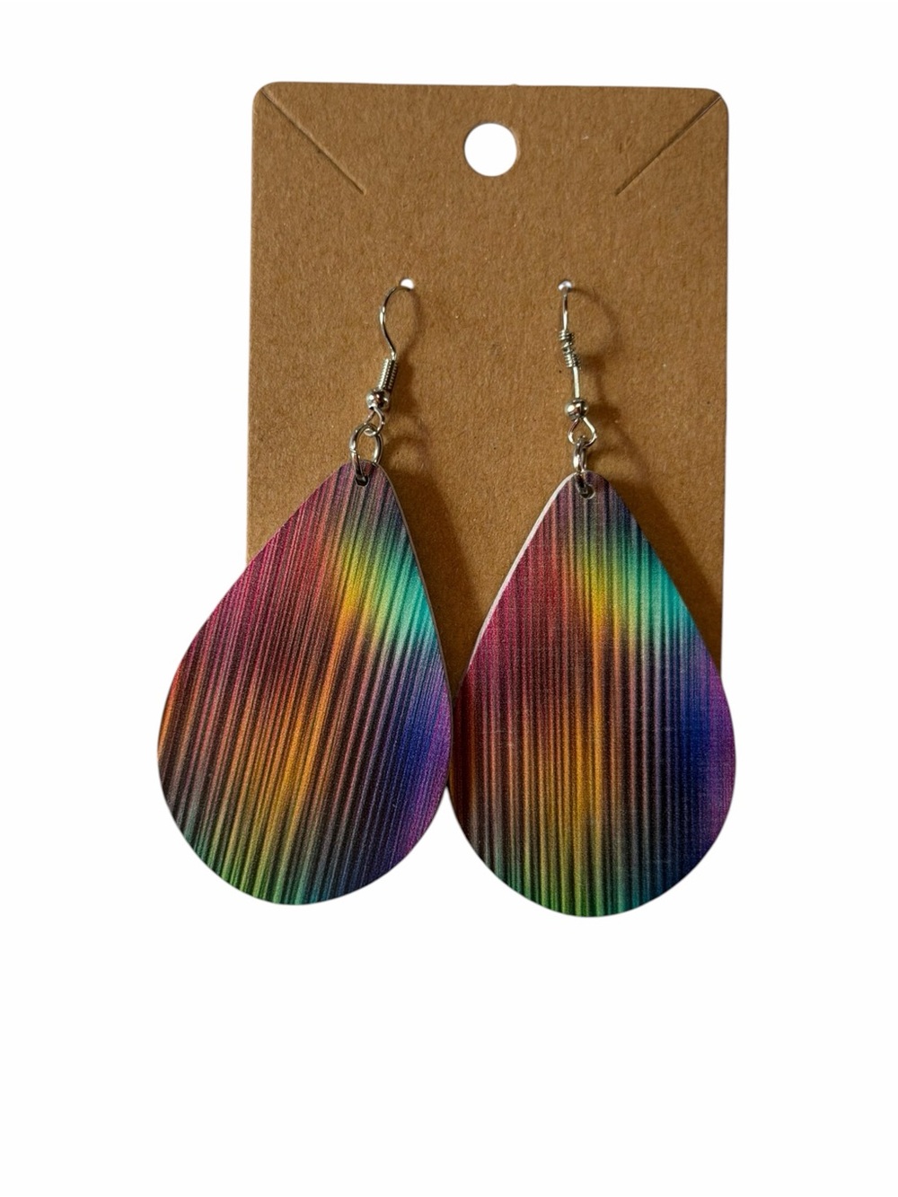 Rainbow Teardrop Dangle Earrings - Multicolor